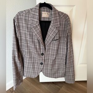 Free People Plaid Blazer